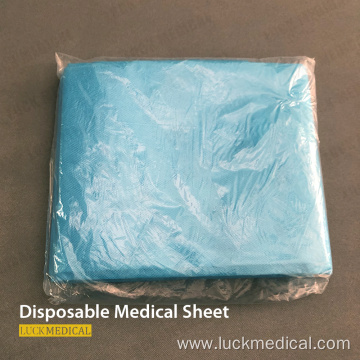 Disposable Medical Non-Woven Stretcher Blue Sheet